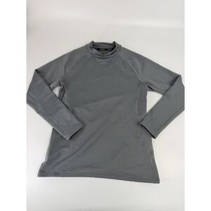 $55 Nike Pro Shirt Men's Size M Slim Dri FIT Mock Neck Training Smoke Grey